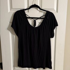 Old Navy Black Women's Blouse with Tie Back
